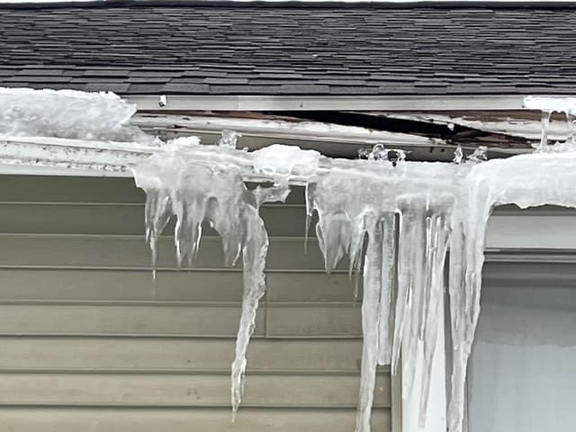 Ice dam damage repair